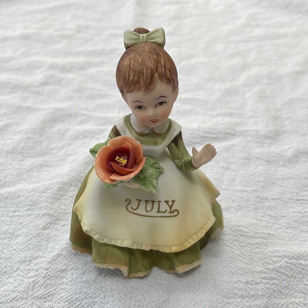 Vintage Lefton China Hand Painted July figurine